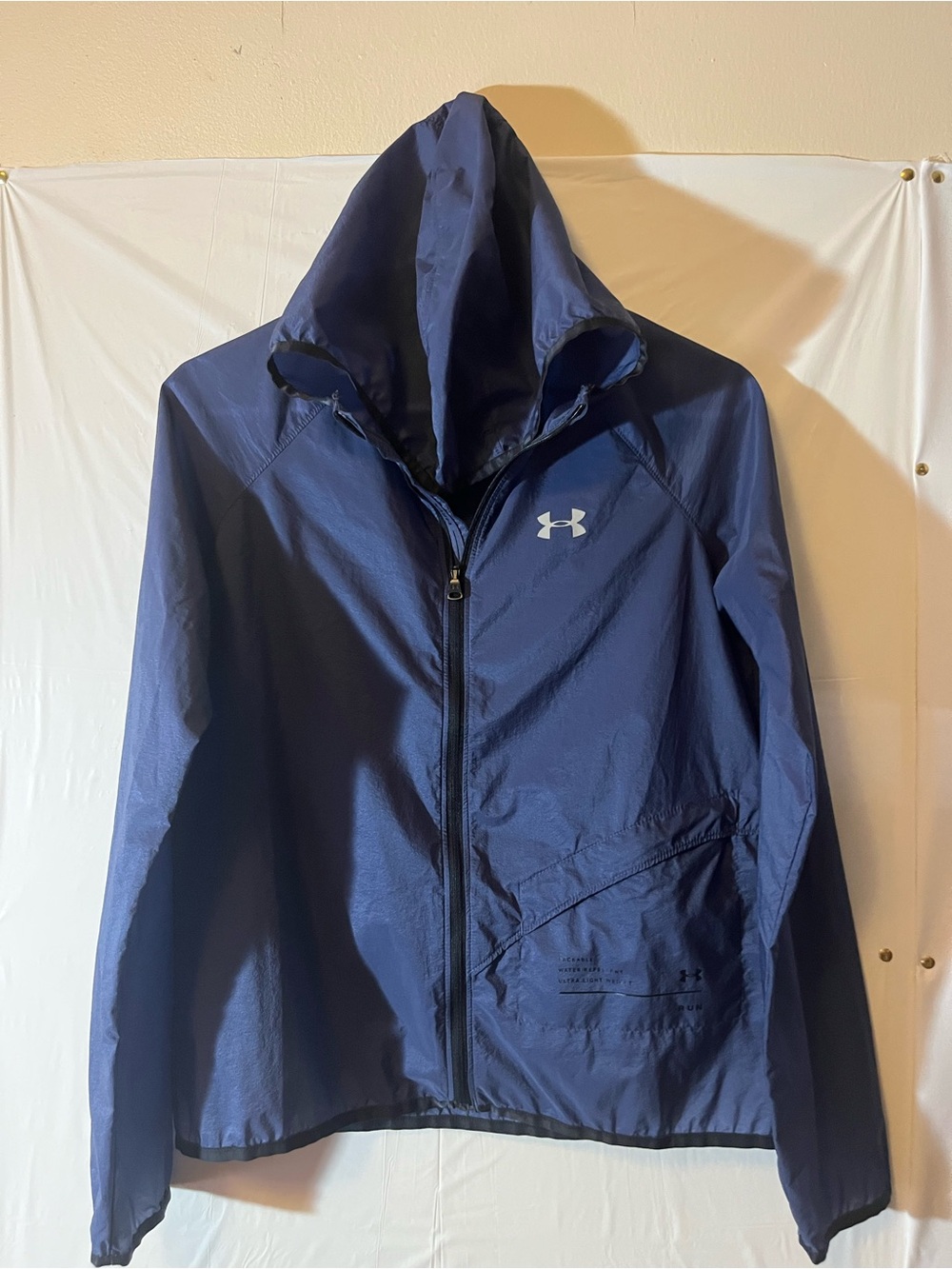 Under Armour Navy Blue Hooded Performance Jacket